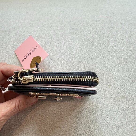 NWT Juicy Couture black Juicy Girls Only L-Zip Card Case wallet bag - Picture 4 of 6